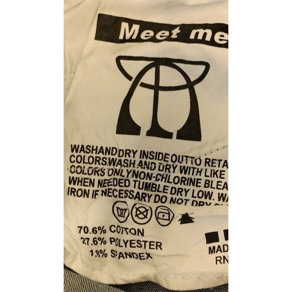 NWT! Meet Me Medium Blue Bootcut Jean w/Brown Embroidered Pockets. Size 15 - Picture 7 of 8